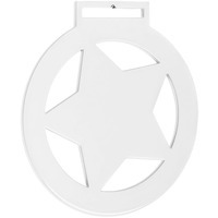 Медаль спортивная Steel Star, белая