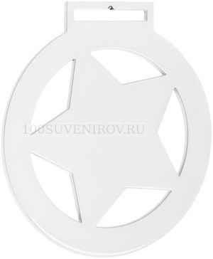 Фото Медаль Steel Star, белая «Сделано в России»