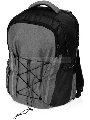 Фото Легкий туристический рюкзак OUTDOOR со светоотражающей полосой с отделением для ноутбука 15 под нанесение логотипа, 25 л., макс.нагрузка 12 кг., 51 х 34 х 16,5 см «Tour de Grass» (серый)