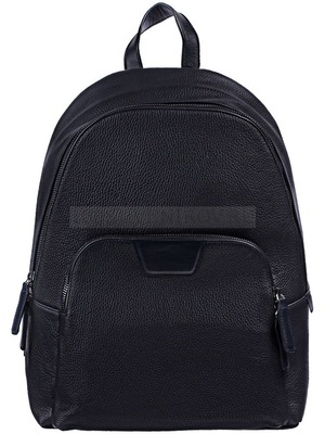 Фото Кожаный мужской рюкзак DOMINANTE с отделением для ноутбука.  «Afina» (темно-синий)