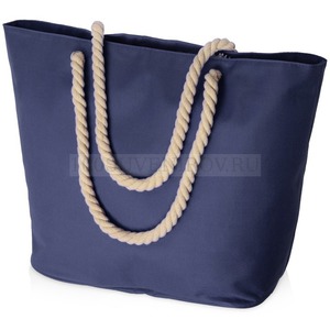 Фото Вместительная сумка SEASIDE в морском стиле, макс.нагрузка 10 кг., сумка 50 х 35 см, дно 34 х 20 см (темно-синий)