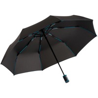 Изображение Зонт складной AOC Mini с цветными спицами, бирюзовый производства Fare