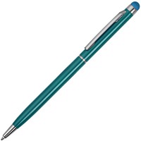 Ручка-стилус металлическая шариковая Jucy, d0,7 х 13,6 см, синие чернила