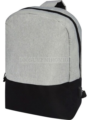 Фото Современный городской рюкзак MONO для ноутбука 15,6 на одно плечо с портом для USB, 33 х 10 х 44 см (серый, черный)