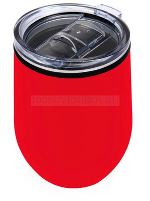Фото Термокружка POT под гравировку логотипа, 330 мл., d7,8 х d9 х d5,8 х h12,5 см (красный)