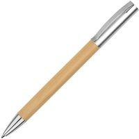 Ручка бамбуковая шариковая Saga, синие чернила, поворотный механизм, d1 х 14,3 см