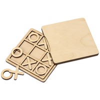 Фотография Сувениры из дерева под нанесение логотипа: игра-головоломка КРЕСТИКИ-НОЛИКИ, 10 х 10 х 1 см. 