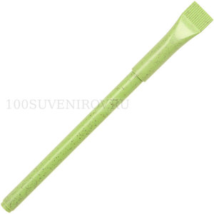 Фото Ручка шариковая из пшеницы и пластика PLANT, синие чернила, d1 х 14,5 см (зеленый)