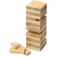Фотография Деревянные сувениры: игра-головоломка из дерева BIG TOWER-48 а холщовом мешочке, 7,5 х 7,5 х 23,5 см, один брусок 7,5 х 2,5 х 1,4 см. Предусмотрено нанесение логотипа. 