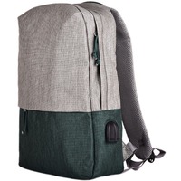 Фотография Рюкзак Beam, серый/зеленый, 44х30х10 см, ткань верха: 100% полиамид, подкладка: 100% полиэстер