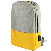 Изображение Рюкзак Beam, серый/желтый, 44х30х10 см, ткань верха: 100% полиамид, подкладка: 100% полиэстер