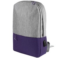 Фото Рюкзак Beam, серый/фиолетовый, 44х30х10 см, ткань верха: 100% полиамид, подкладка: 100% полиэстер