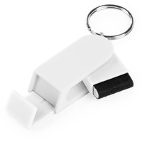 Изображение Брелок SATARI с подставкой для телефона, пластик, белый, 2 x 4.8 x 1.3 см