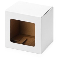 Коробка для кружки с окном под наклейку, самосборная, 11,3 х 9,5 х 11 см, внутренний размер 11 х 9,2 х 10,5 см