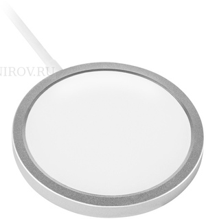 Фото Беспроводное зарядное устройство NEO MAGNETO круглой формы под гравировку или наклейку, d5,6 х 0,5 см «Rombica» (серый)