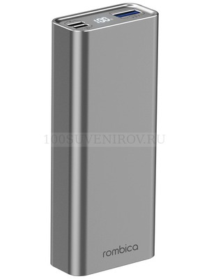 Фото Фирменный внешний аккумулятор для ноутбуков NEO PRO-100С под нанесение логотипа, 9600 mAh, 11,6 х 4,8 х 2,4 см «Rombica» (серый)