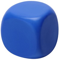 Антистресс КУБИК, нанесение логотипа возможно со всех сторон, 5,5 х 5,5 х 5,5 см, синий