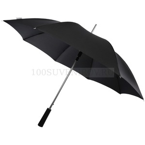 Фото Фирменный большой зонт-трость PASADENA, d112 х 85,5 см «Luxe» (черный, серебристый)