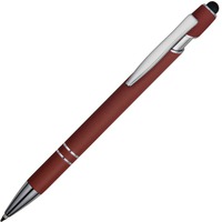 Ручка-стилус металлическая шариковая SWAY soft-touch, синие чернила, d0,9 х 14,6 см