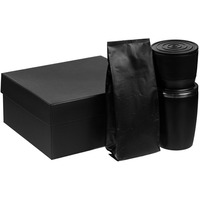 Подарочный набор кофейный Filter Coffee: кофеварка, кофе в зернах, черный