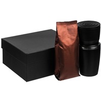 Подарочный набор кофейный Filter Coffee: кофеварка, кофе в зернах, коричневый