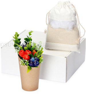 Фото Подарочный спа-набор ЯГОДНЫЙ АРОМАТ: мыло ручной работы в виде букета цветов, губка, мочалка, пемза в коробке, 26,5 х 24,5 х 10,5 см (белый, разноцветный)