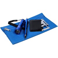 Подарочный набор Handy Part: фонарик, брелок-мультитул, пенал, ручка шариковая. , синий