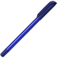 Экоручка шариковая пластиковая DELTA под тампопечать/уф-печать, d1,1 х 15,1 см, синий