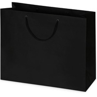 Большой пакет подарочный Imilit XL из имитлина, 125 гр., 41 х 15 х 33,5 см, черный