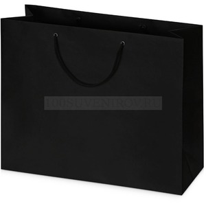 Фото Большой пакет подарочный Imilit XL из имитлина, 125 гр., 41 х 15 х 33,5 см (черный)