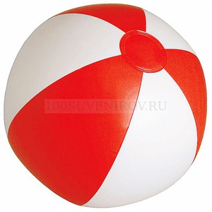 Фото SUNNY Мяч пляжный надувной; бело-красный, 28 см, ПВХ