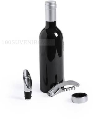 Фото Набор для вина WINESTYLE (3 предмета), 24х6.4см, нержавеющая сталь, пластик (черный)