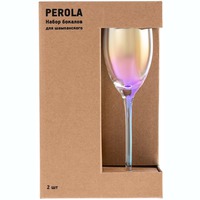 Набор для воды из 2 бокалов для шампанского Perola