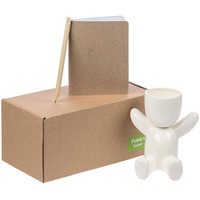 Эко-набор Green Office — Funky Kid: набор для выращивания с забавным человечком, блокнот и ручка из картона
