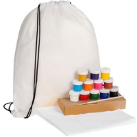 Набор для юного художника KIDART: акриловые краски, фартук, рюкзак, белый