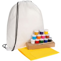 Набор для юного художника KIDART: акриловые краски, фартук, рюкзак, желтый