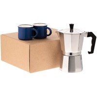 Подарочный набор для кофе ДАЧА: кофеварка, 240 мл., две кружки, 100 мл. и набор подвесной с поваром