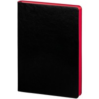 Ежедневник Slip, недатированный, черный с красным, с белой бумагой