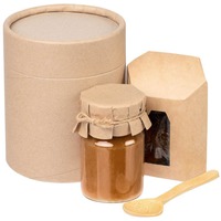 Сладкий набор HONEY FIELDS в тубусе: черный чай, ложка для меда, баночка меда разнотравья