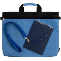 Бизнес-набор участника конференции FORUM: конференц-сумка, блокнот, лента для бейджа, ручка шариковая Senator Point ver.2.  и Сенатор