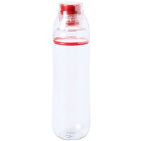 Бутылка для воды FIT, 700 мл; 24,5х7,4см, прозрачный с красным, пластик rPET