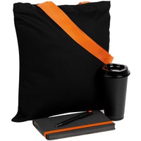 Велком-пак VELOURS BAG: ежедневник, стакан с крышкой, 450 мл., фирменная ручка Prodir DS1 TMM Dot в холщовой сумке