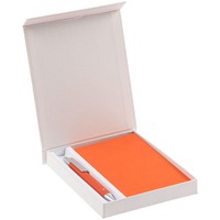 Велком-набор FLAT MINI для сотрудника: ежедневник, А5 + ручка, софт-тач, оранжевый