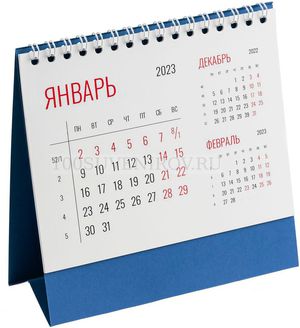Фото Календарь настольный Datio, синий «Сделано в России»