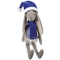 Игрушка на заказ Smart Bunny заяц в шарфе, синий