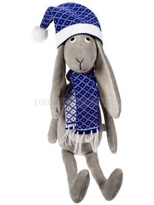 Фото Игрушка Smart Bunny заяц в шарфе, синий