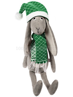 Фото Игрушка Smart Bunny заяц в шарфе, зеленый