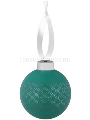 Фото Елочный шар Queen с лентой, 8 см, зеленый «Сделано в России»