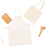 Подарочный набор ART KITCHEN для кухни: фартук, доска разделочная, набор из 2 лопаток в холщовой сумке