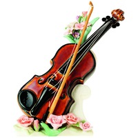 Настольный музыкальный сувенир СКРИПКА из фарфора с мелодией Бетховена К Элизе